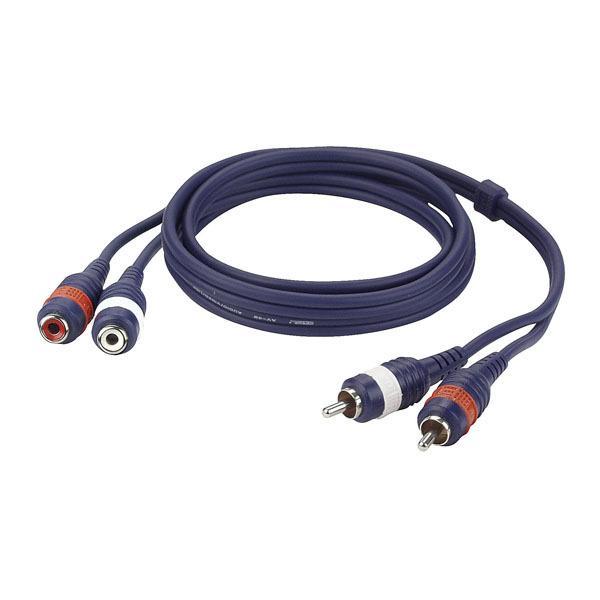 DAP Audio RCA-kabel FL276, 2 RCA Male L/R > Female L/R, 6 m