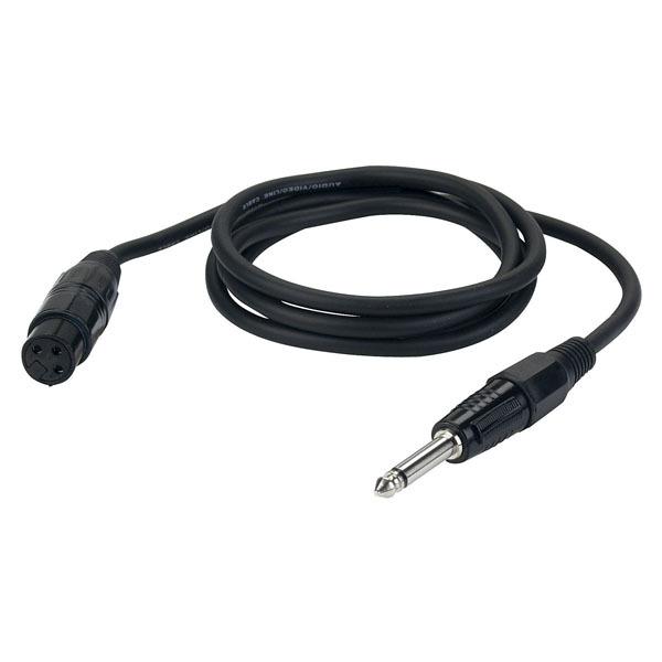 DAP Audio Mikrofonkabel XLR/F - Jack mono, FL02150 / 1,5 meter