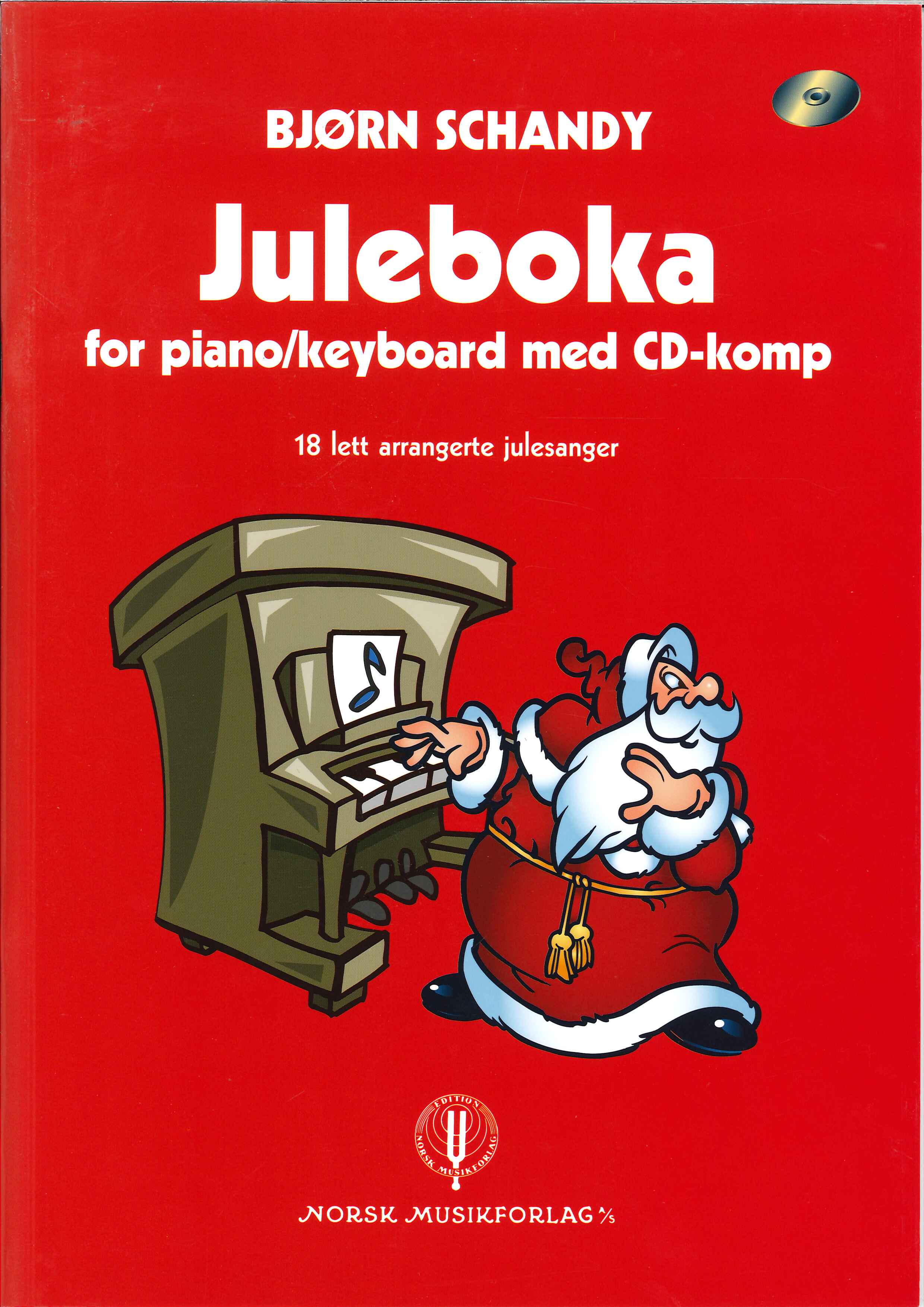 Norsk Musikforlag Juleboka for piano/keyboard med CD-komp