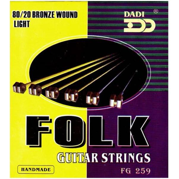 Dadi gitar stålstrenger, Folk Guitar Strings, 80/20 Bronze